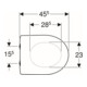 Geberit WC-Sitz Renova S. MS vc, w, m Abs, Befestig. v ob