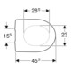 Geberit WC-Sitz Renova w, o Abs, Befestig. v unt, Scharn. ES-4