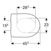 Geberit WC-Sitz Renova w, o Abs, Befestig. v unt, Scharn. ES-4