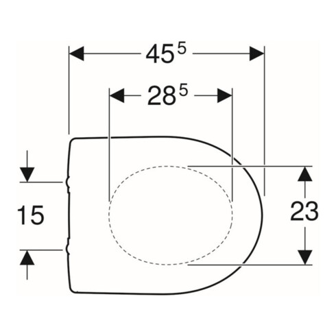Geberit WC-Sitz Renova w, o Abs, Befestig. v unt, Scharn. ES