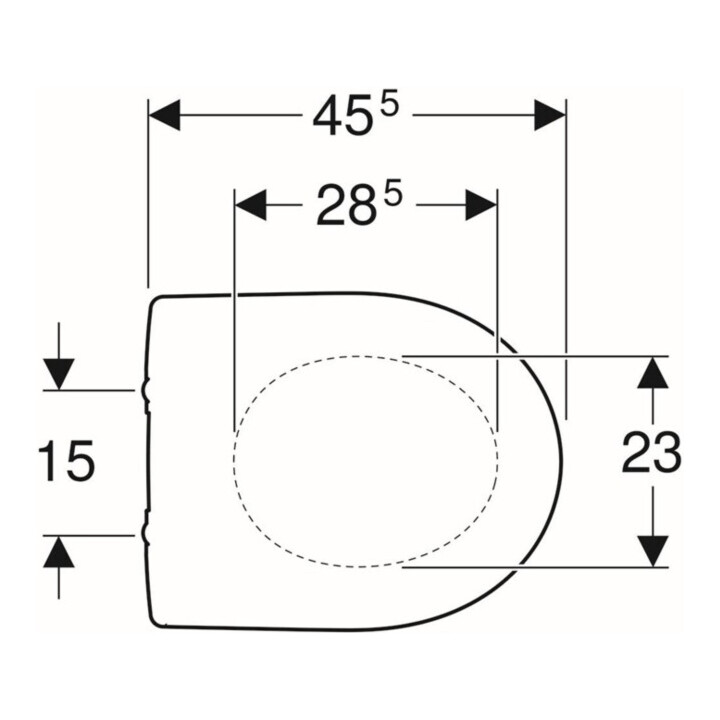 Geberit WC-Sitz Renova w, o Abs, Befestig. v unt, Scharn. ES