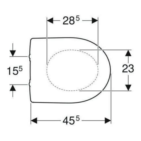 Geberit WC-Sitz Renova w, o Abs, Befestig. v unt, Scharn. ES
