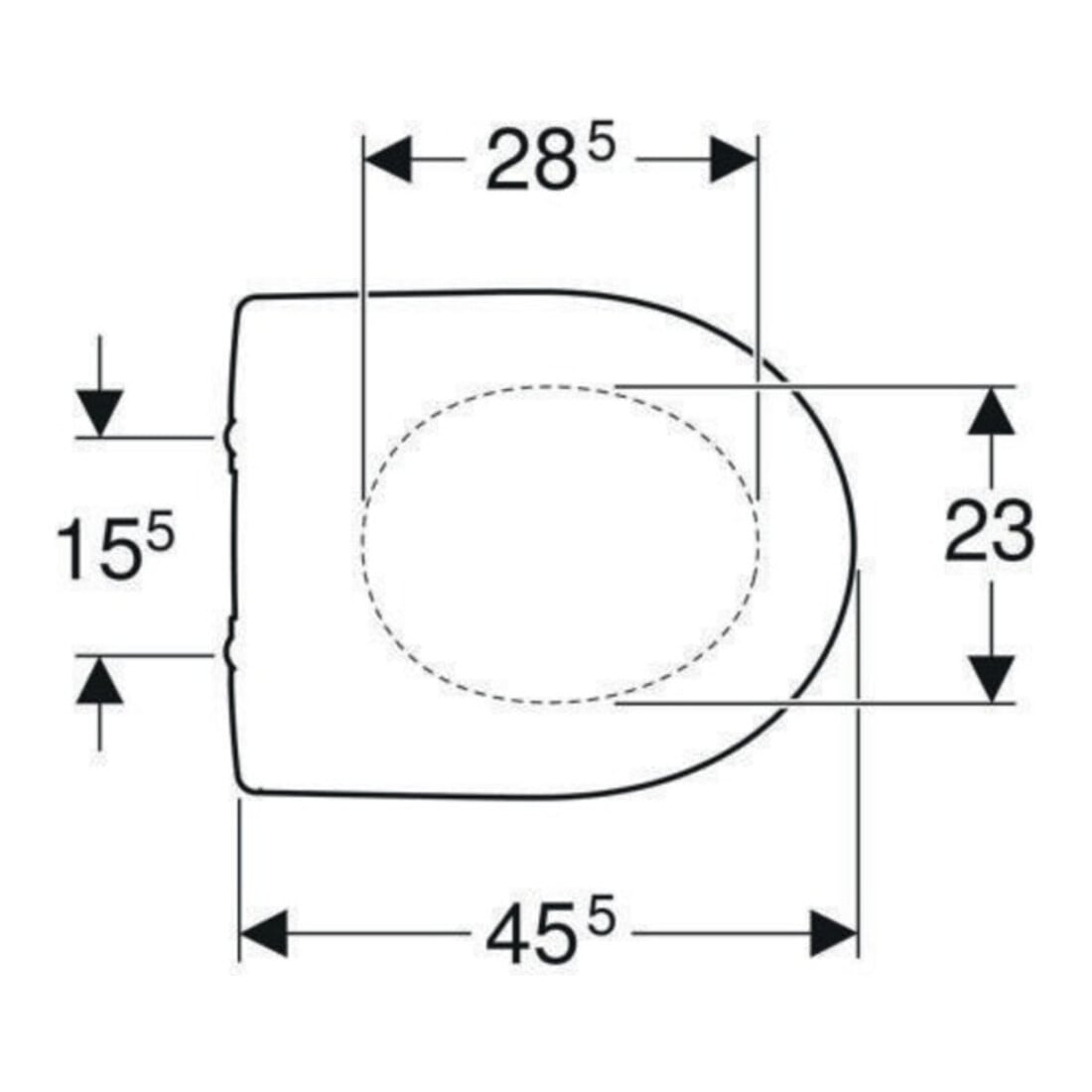 Geberit WC-Sitz Renova w, o Abs, Befestig. v unt, Scharn. ES