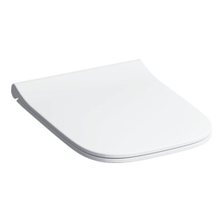 Geberit WC-Sitz Smyle Square m Abs, w, Sandwichf., Scharn. MS verchromt