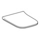 Geberit WC-Sitz Smyle Square m Abs, w, Sandwichf., Scharn. MS verchromt