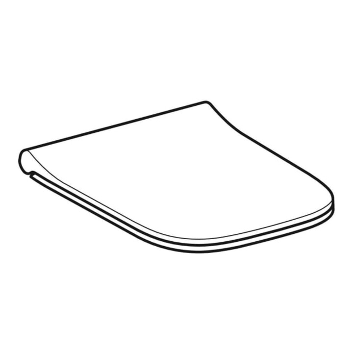 Geberit WC-Sitz Smyle Square m Abs, w, Sandwichf., Scharn. MS verchromt