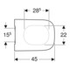 Geberit WC-Sitz Smyle Square m Absenkaut., we., Scharn. MS verchromt-4