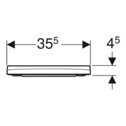 Geberit WC-Sitz Smyle Square m Absenkaut., we., Scharn. MS verchromt-5