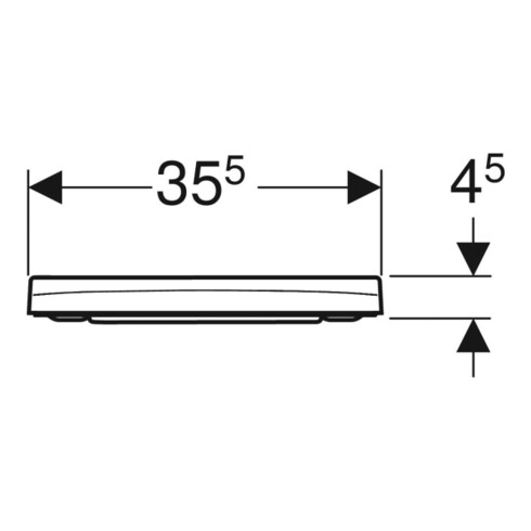 Geberit WC-Sitz Smyle Square m Absenkaut., we., Scharn. MS verchromt