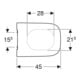 Geberit WC-Sitz Smyle Square o Abs, w, Sandwichf., Scharn. MS verchromt