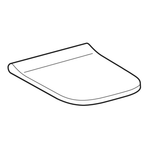 Geberit WC-Sitz Smyle Square o. Absenkaut., we., Scharn. MS verchromt