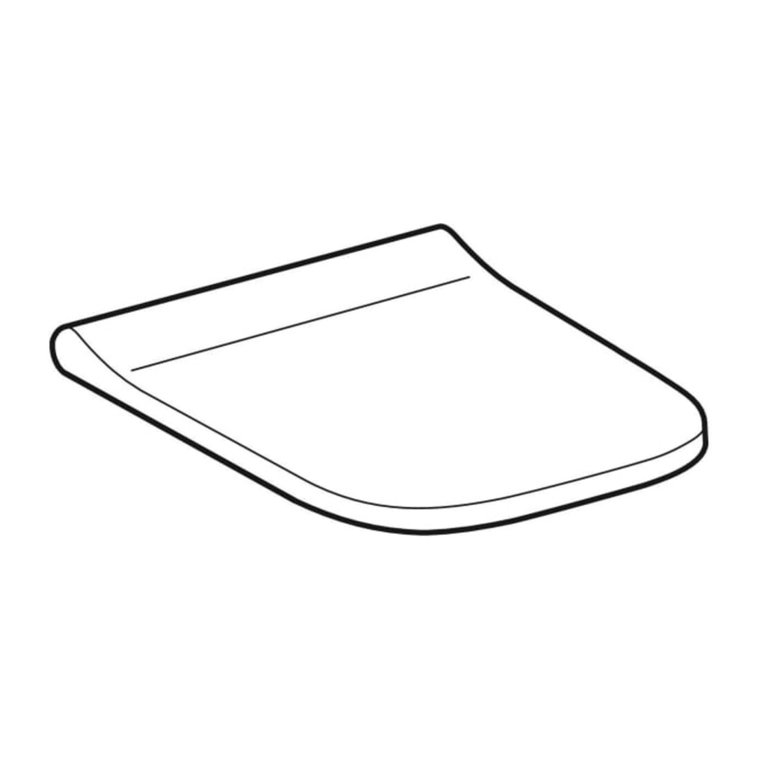 Geberit WC-Sitz Smyle Square o. Absenkaut., we., Scharn. MS verchromt
