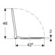 Geberit WC-Sitz Smyle Square o. Absenkaut., we., Scharn. MS verchromt