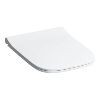 Geberit WC-Sitz Smyle Square Quick, Abs, w, Sandwichf., S. MS verchromt