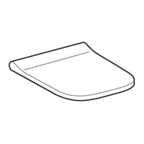 Geberit WC-Sitz Smyle Square Quick, Abs, we., Scharn. MS verchromt