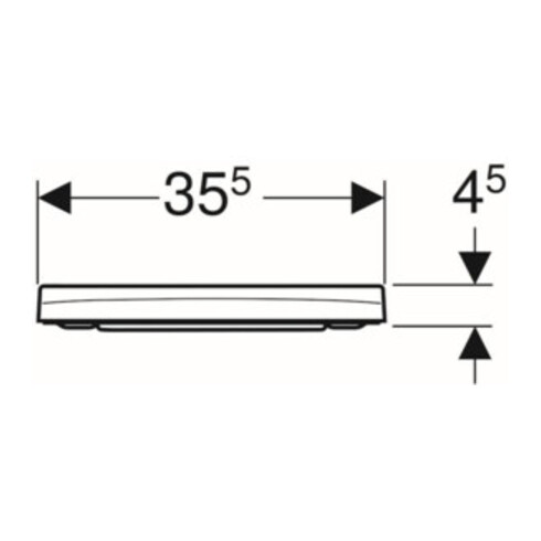 Geberit WC-Sitz Smyle Square Quick, Abs, we., Scharn. MS verchromt
