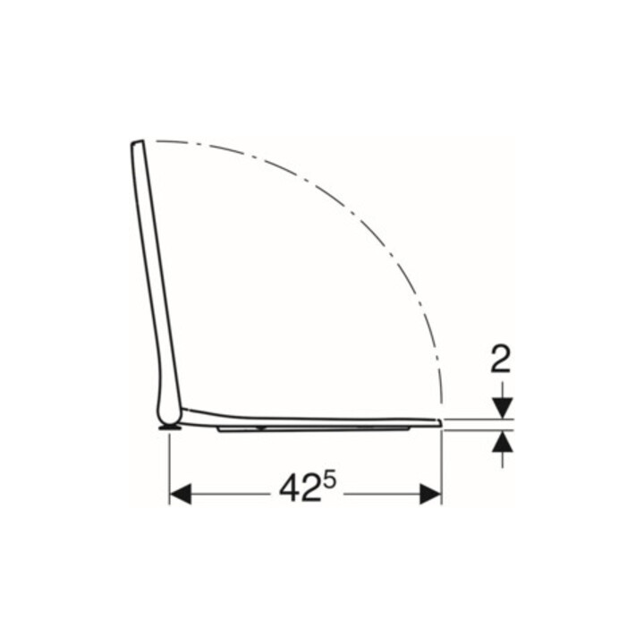 Geberit WC-Sitz Smyle Square Quick, Abs, we., Scharn. MS verchromt
