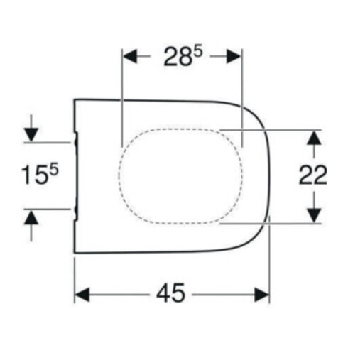 Geberit WC-Sitz Smyle Square Quick, Abs, we., Scharn. MS verchromt