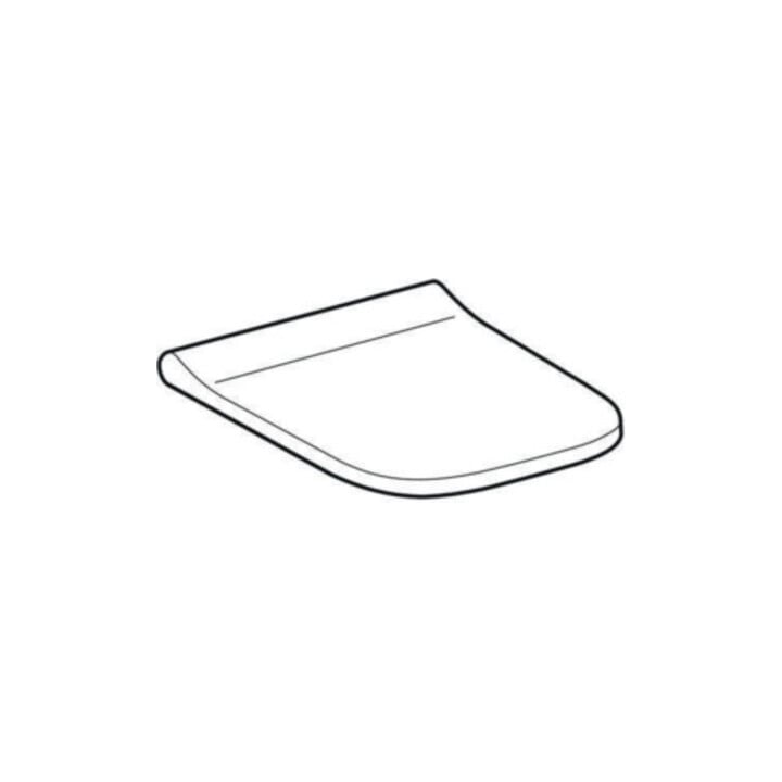 Geberit WC-Sitz Smyle Square Quick, Abs, we., Scharn. MS verchromt