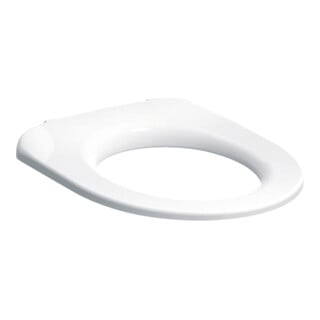 Geberit WC-Sitzring iCon barrierefrei, Scharniere Edelstahl, weiß