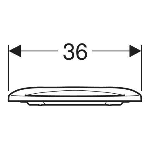 Geberit WC-Sitzring iCon barrierefrei, Scharniere Edelstahl, weiß