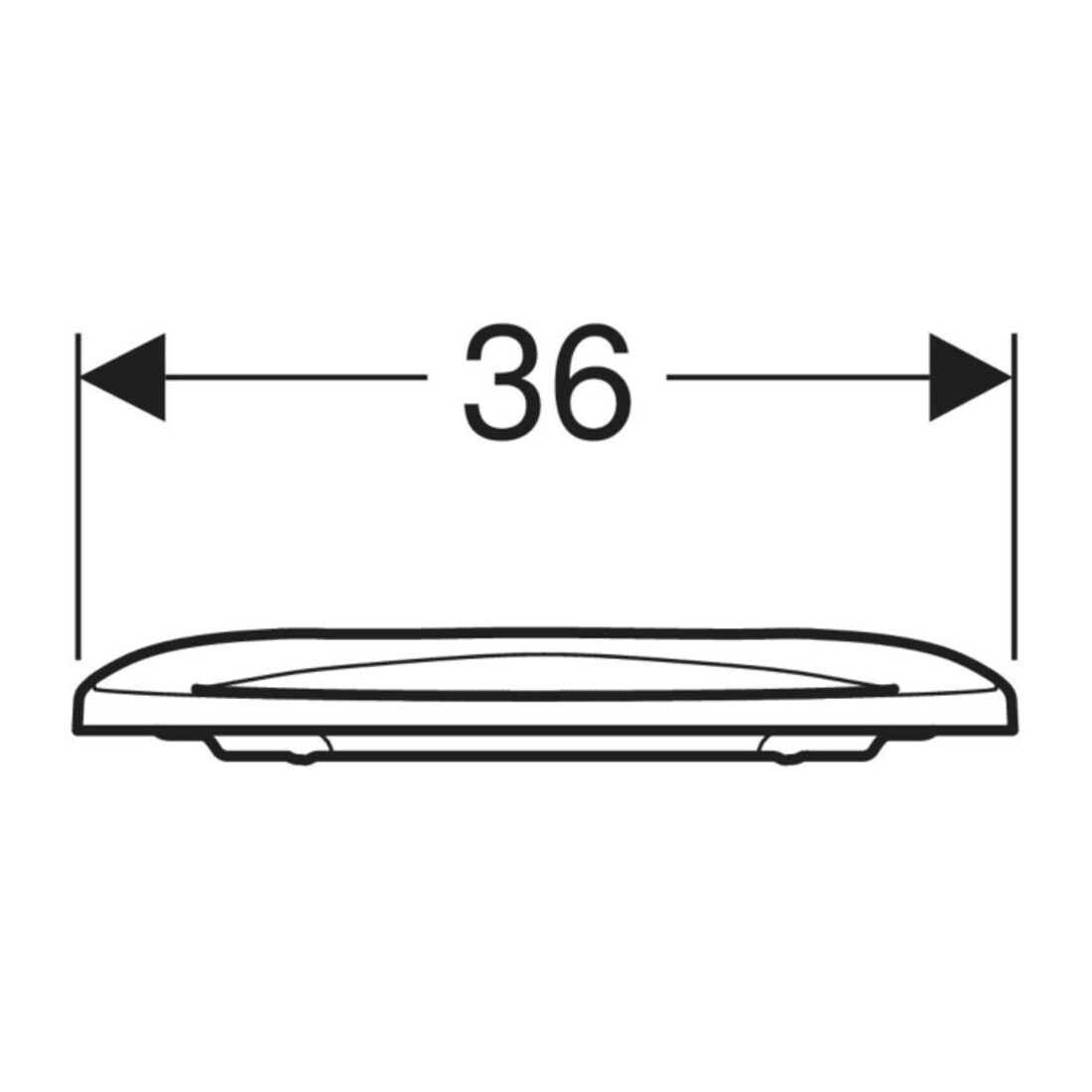 Geberit WC-Sitzring iCon barrierefrei, Scharniere Edelstahl, weiß
