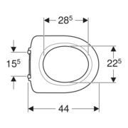 Geberit WC-Sitzring iCon barrierefrei, Scharniere Edelstahl, weiß-5