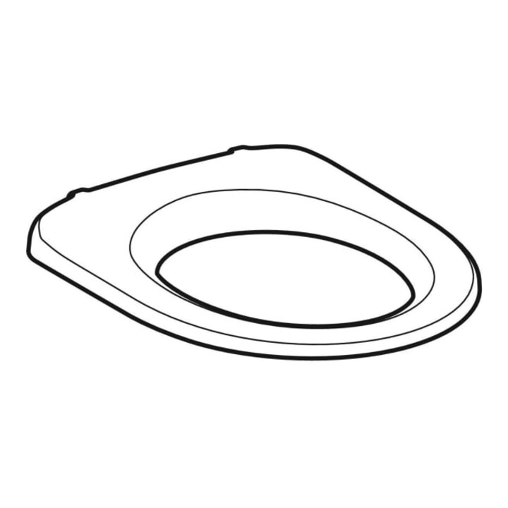 Geberit WC-Sitzring iCon barrierefrei, Scharniere Edelstahl, weiß