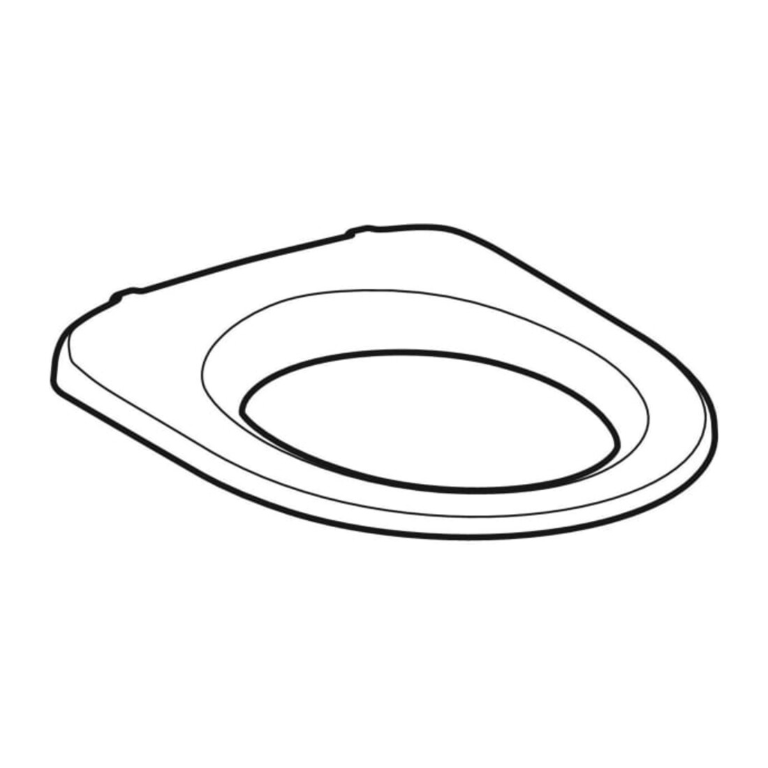 Geberit WC-Sitzring iCon barrierefrei, Scharniere Edelstahl, weiß