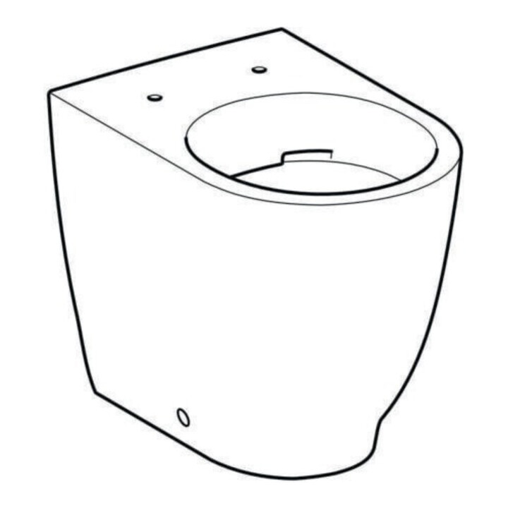Geberit WC sur pied, chasse profonde Acanto 4,5 l, rehaussé, mural, blanc, sans bride, K-Tect