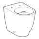 Geberit WC sur pied, chasse profonde Acanto 4,5 l, rehaussé, mural, fermé, sans bride, blanc-2