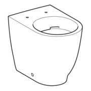Geberit WC sur pied, chasse profonde Acanto 4,5 l, rehaussé, mural, fermé, sans bride, blanc-2