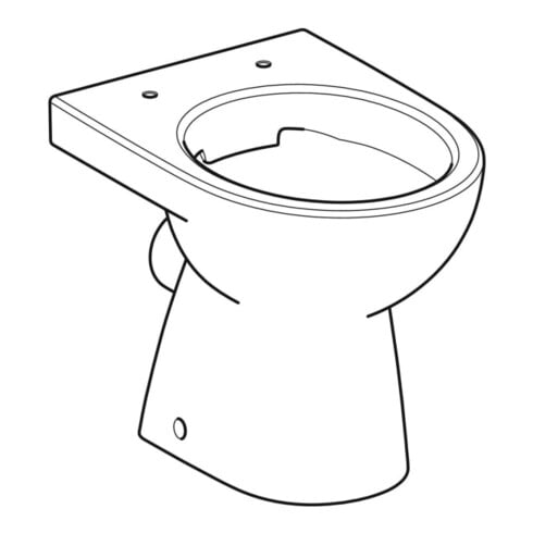 Geberit WC sur pied, chasse profonde Renova Ab. h, partiel, sans rebord, KeraTect/blanc