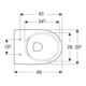 Geberit WC sur pied, chasse profonde Renova Ab. h, partiel, sans rebord, KeraTect/blanc