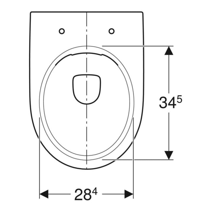 Geberit WC sur pied, chasse profonde Renova Ab. horiz., partiellement fermé, sans bride, Manhattan