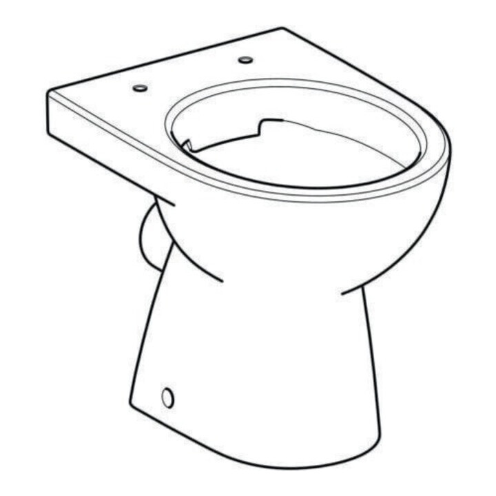 Geberit WC sur pied, chasse profonde Renova Ab. horiz., partiellement fermé, sans bride, Manhattan