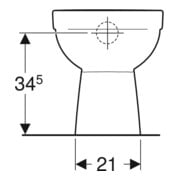 Geberit WC sur pied, chasse profonde Renova Ab. v., partiellement fermé, sans bride, blanc K-Tect-5