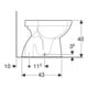 Geberit WC sur pied, chasse profonde Renova Ab. v., partiellement fermé, sans bride, blanc K-Tect