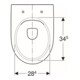 Geberit WC sur pied, chasse profonde Renova évac. hor., semi-fermé, rimfree, blanc-2