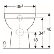 Geberit WC sur pied, chasse profonde Renova évac. hor., semi-fermé, rimfree, blanc-4