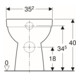 Geberit WC sur pied, chasse profonde Renova évac. hor., semi-fermé, rimfree, blanc-4