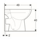 Geberit WC sur pied, chasse profonde Renova évac. hor., semi-fermé, rimfree, blanc-4