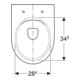 Geberit WC sur pied, chasse profonde Renova évac. hor., semi-fermé, rimfree, blanc-5