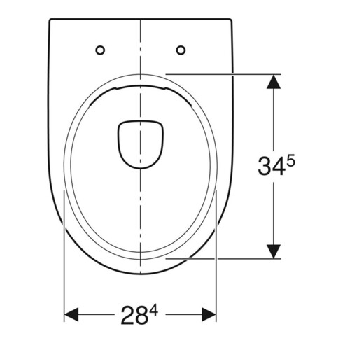 Geberit WC sur pied, chasse profonde Renova évac. hor., semi-fermé, rimfree, blanc