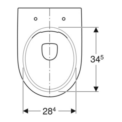 Geberit WC sur pied, chasse profonde Renova évac. hor., semi-fermé, rimfree, blanc