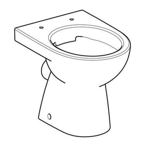 Geberit WC sur pied, chasse profonde Renova évac. hor., semi-fermé, rimfree, blanc