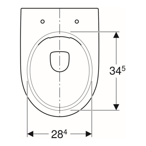 Geberit WC sur pied, chasse profonde Renova évac. hor., semi-fermé, rimfree, blanc