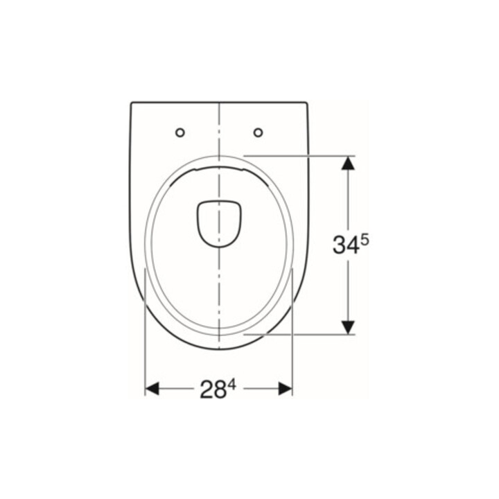 Geberit WC sur pied, chasse profonde Renova évac. hor., semi-fermé, rimfree, blanc