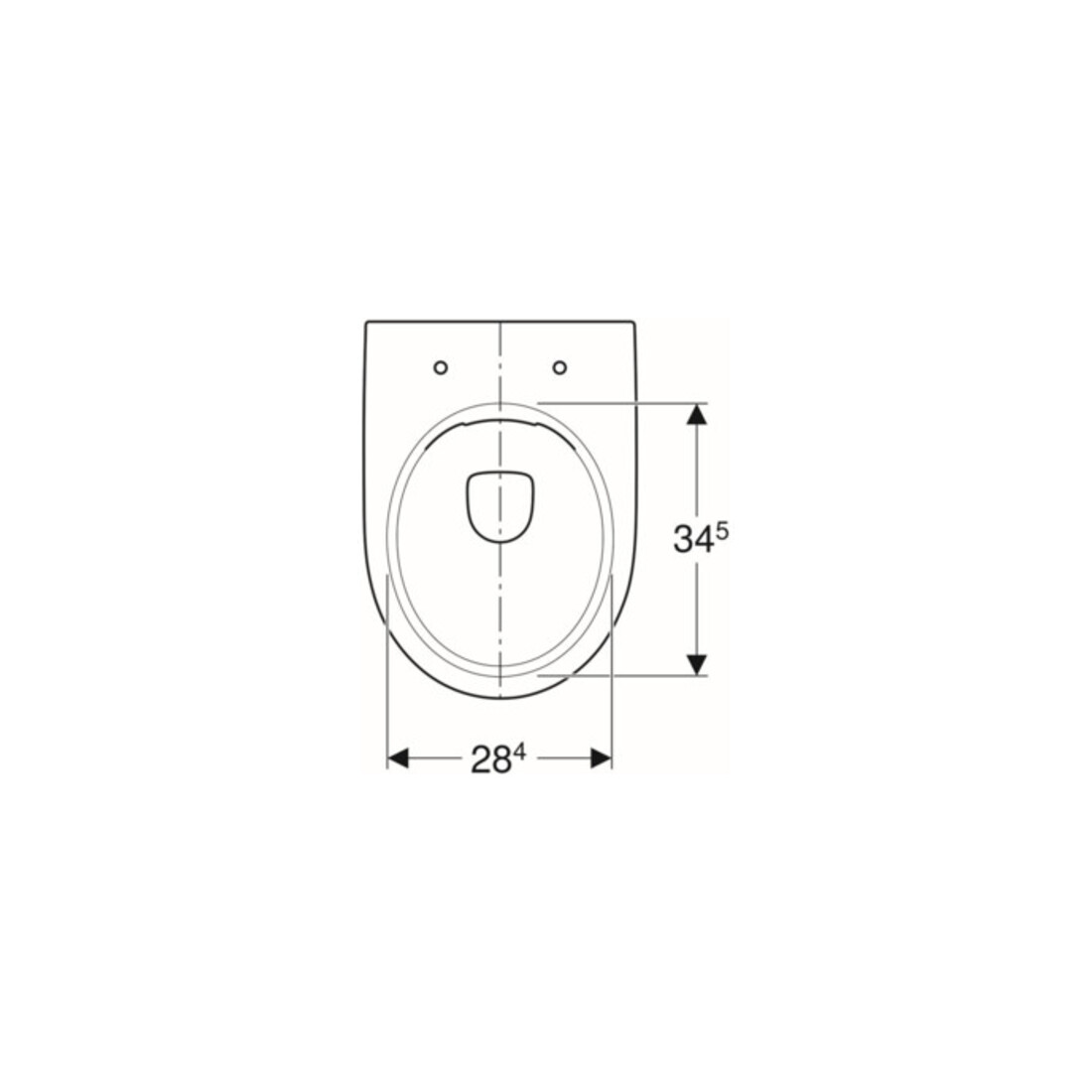 Geberit WC sur pied, chasse profonde Renova évac. hor., semi-fermé, rimfree, blanc