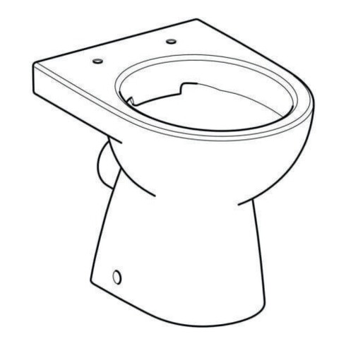 Geberit WC sur pied, chasse profonde Renova évac. hor., semi-fermé, rimfree, blanc